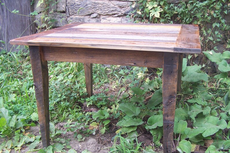 Weathered Gray Barn Wood Kitchen Table Etsy