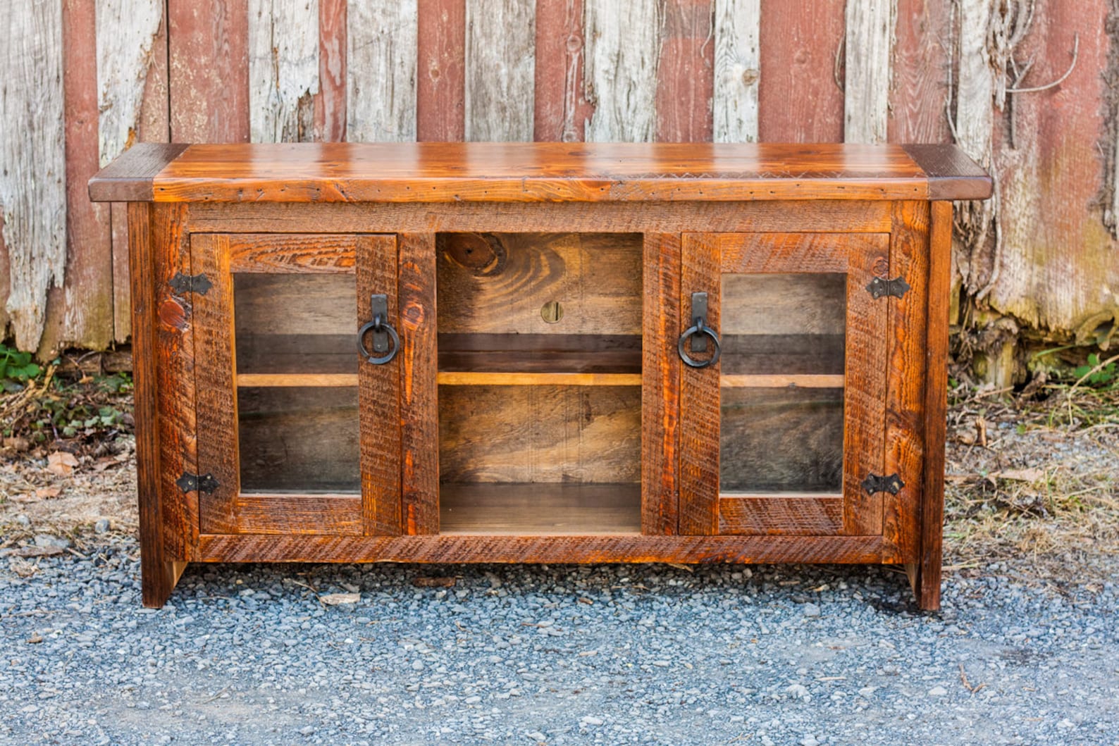 Media Console Wood TV Stand Console Antique Media Console Etsy