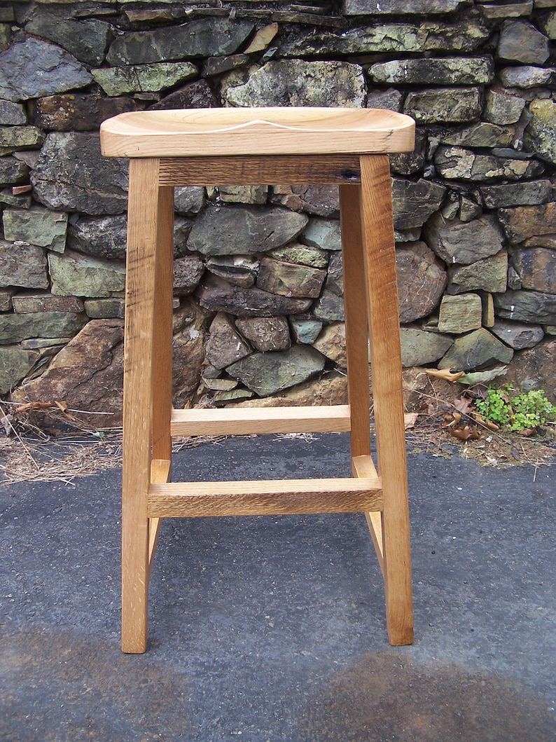 Modern Farmhouse Reclaimed Oak Tractor Seat Bar Stools Etsy