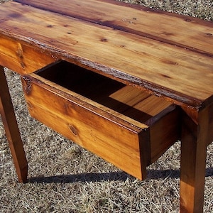 Console Table With Drawers, Wooden Writing Desk, Solid Wood Desk, Nostalgic Decor, Vintage Style Desk, Reclaimed Wooden Table, Side Table