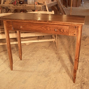 Writing Desk With Drawer, Wood Desk, Antique Desk, Vintage Style Nostalgic Furniture, Solid Wood Rustic Desk, Chestnut Desk, Reclaimed Wood