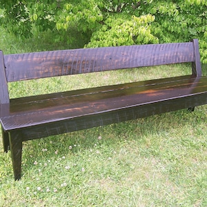 FREE SHIPPING - Dining Bench With Back, Wood Bench, Indoor Bench, Reclaimed Wood Bench, Farmhouse Bench, Entryway Bench, Hall Furniture