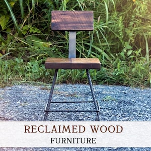 FREE SHIPPING - Counter Height Stool, Bar Stools Counter, Reclaimed Wood Stools, Coppersmith Stools, Rebar Chairs, Iron Bar Stool, Table Top