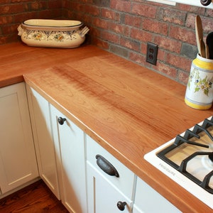 Custom Cherry Wood Plank Countertops EXAMPLE LISTING ONLY Made to your specifications. Sold by the square foot. Contact us for a quote image 3
