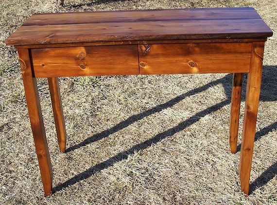 Console Table With Drawers Wooden Writing Desk Solid Wood Desk
