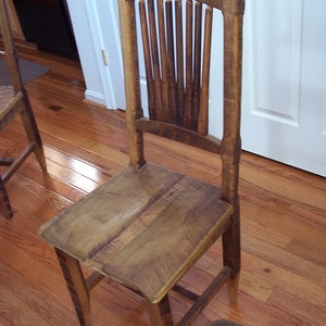 Rustic Dining Chair, Wood Dining Chair, Reclaimed Wood Chair, Barn Wood Chair, Spindle Back Chair, Back To School Oak Chair, Country