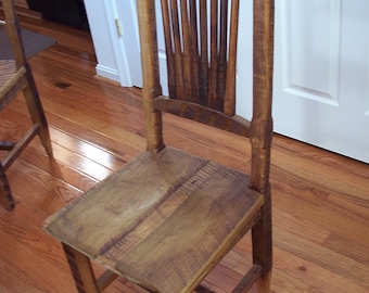 Rustic Dining Chair, Wood Dining Chair, Reclaimed Wood Chair, Barn Wood Chair, Spindle Back Chair, Back To School Oak Chair, Country