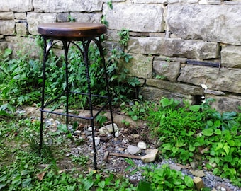 Bar Stools Counter Height, Counter Stools, Backless Counter Stools / FREE SHIPPING / The French Bistro Stool, Reclaimed Wood Stool, Vintage