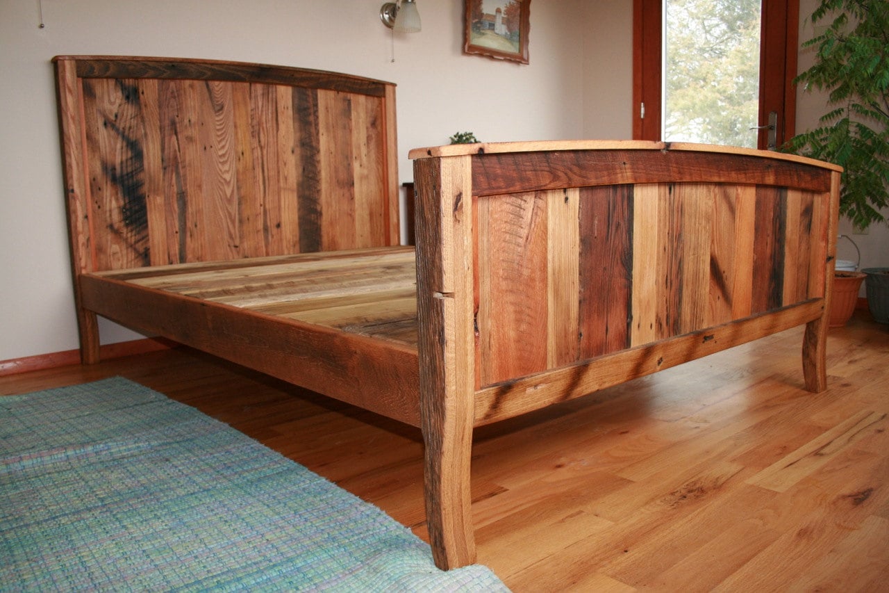 Cozy Country Reclaimed Wood Bed Frame Queen Bed Frame King - Etsy