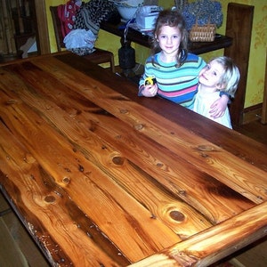 Trestle Table, Heart Pine Table, Reclaimed Wood Table, Barn Wood Table, Dining Table, Modern Farmhouse Table, Upcycled Wood, Rustic Table image 3