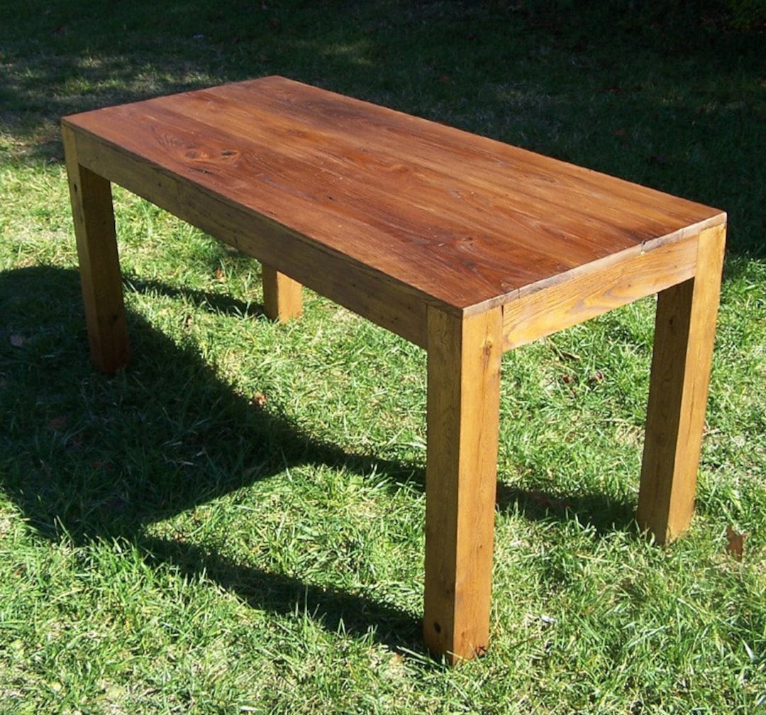 Wood Parsons Table, Small Dining Table, Reclaimed Wood Table, Kitchen