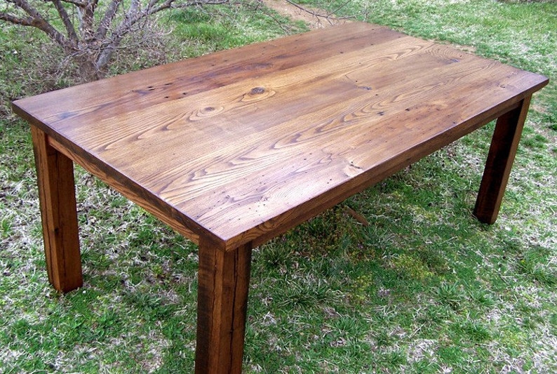 Wormy Chestnut Table Wood Dining Table Farm Table Chestnut Etsy