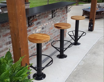 FREE SHIPPING - Outdoor Barstool, Bolt Down Bar Stool, Counter Stool, Patio Bar Stools, Outdoor Furniture, Counter Height Stool