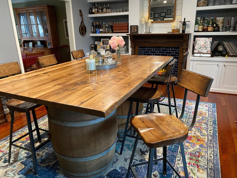 Commercial Grade Seating Industrial Bar Stool Design Back Support Feature Scooped Seat Comfort Swivel Function Capability Counter Height Chair Restaurant Quality Construction Reclaimed Wood Material Durable Metal Frame Base Versatile
