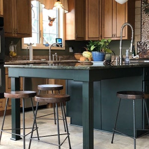 FREE SHIPPING - Bar Stools, Reclaimed Wood, Counter Height, Metal Legs, Bar Seating, Industrial Farmhouse, Modern Kitchen Seating