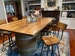 Scooped Seat Brewster Bar Stools, Bar Stools With Backs, Counter Stools, Industrial Kitchen Stool, Reclaimed Wood Bar Stools 