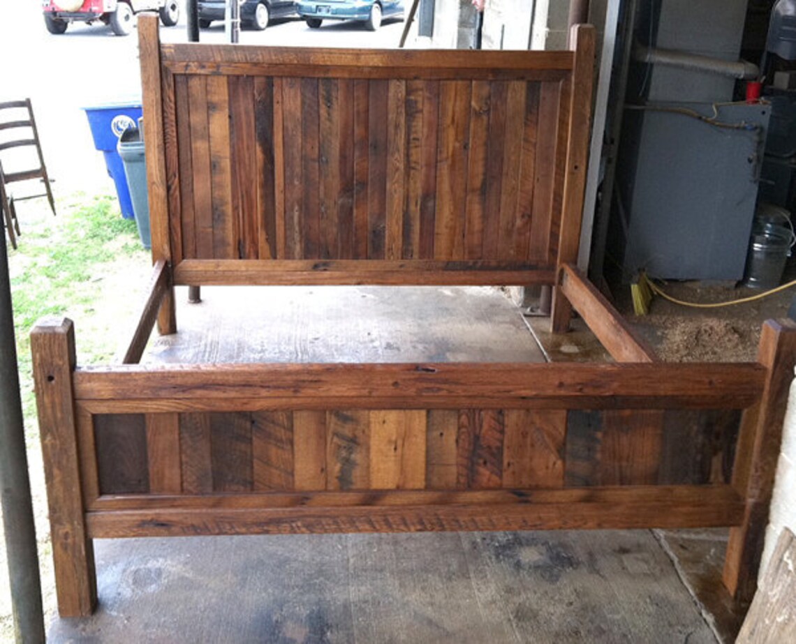 King Bed Frame Bed Platform King Wood Bed Posts King Size Etsy