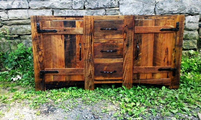 Free Rustic Bathroom Vanity From Reclaimed Wormy Image 0