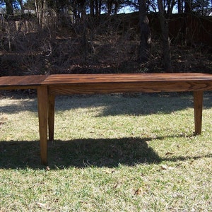 Reclaimed Wormy Chestnut Dining Table with Breadboard Extension - Rustic Farmhouse Wooden Kitchen Table - Custom Furniture image 4
