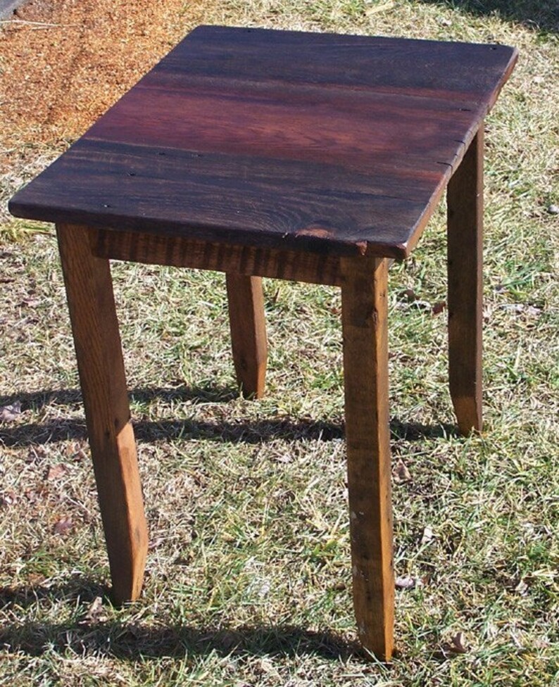 Antique Side Table Wood End Table Oak Table Wood Etsy