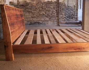Angled headboard cheap bed frame