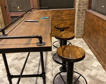 Outdoor counter stools for outdoor bars - Bolt down patio bar chairs - Outdoor bar stools counter height