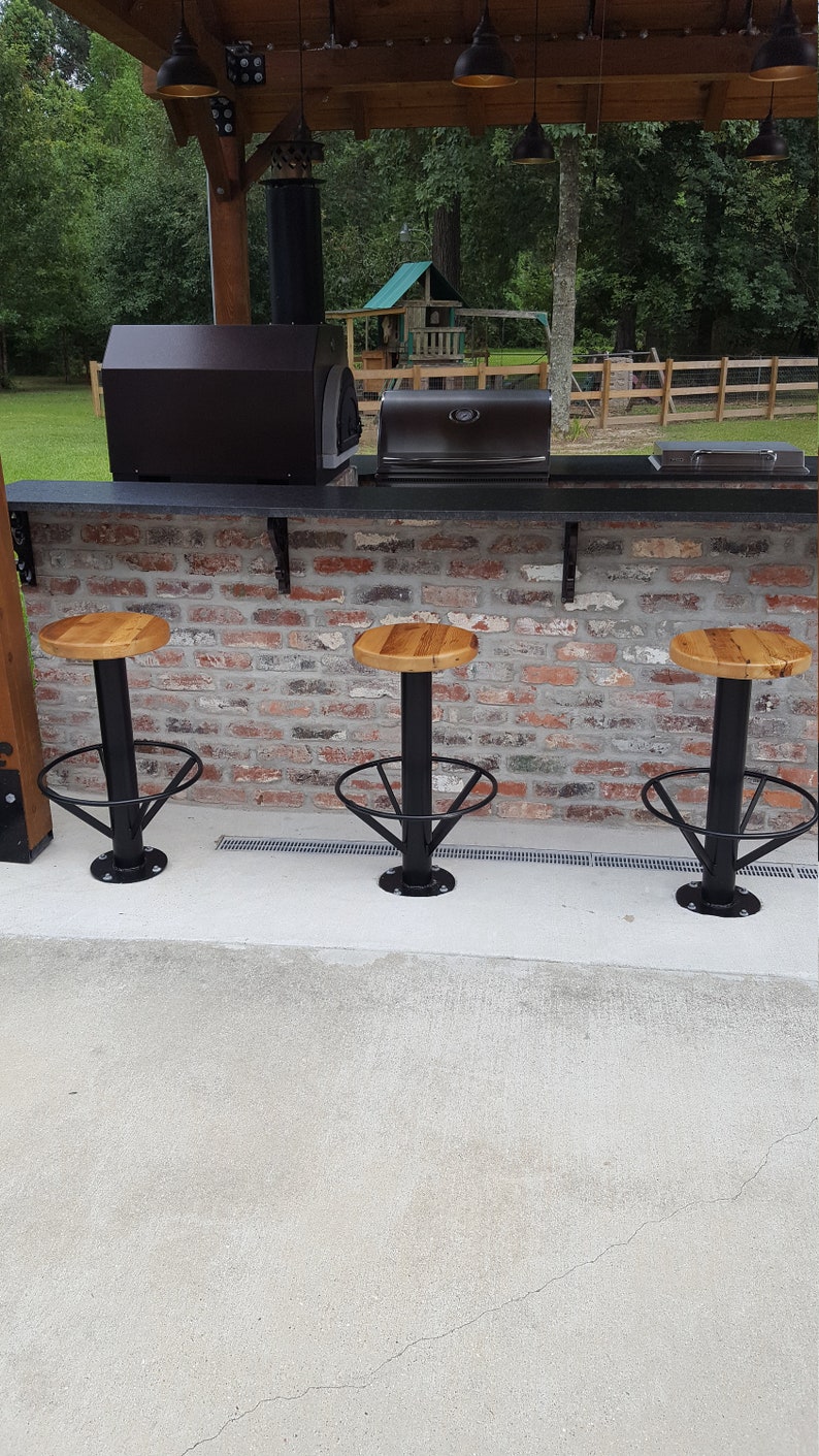 Outdoor Bar Stools Bolt Down Bar Stools Outdoor Patio Bar Etsy