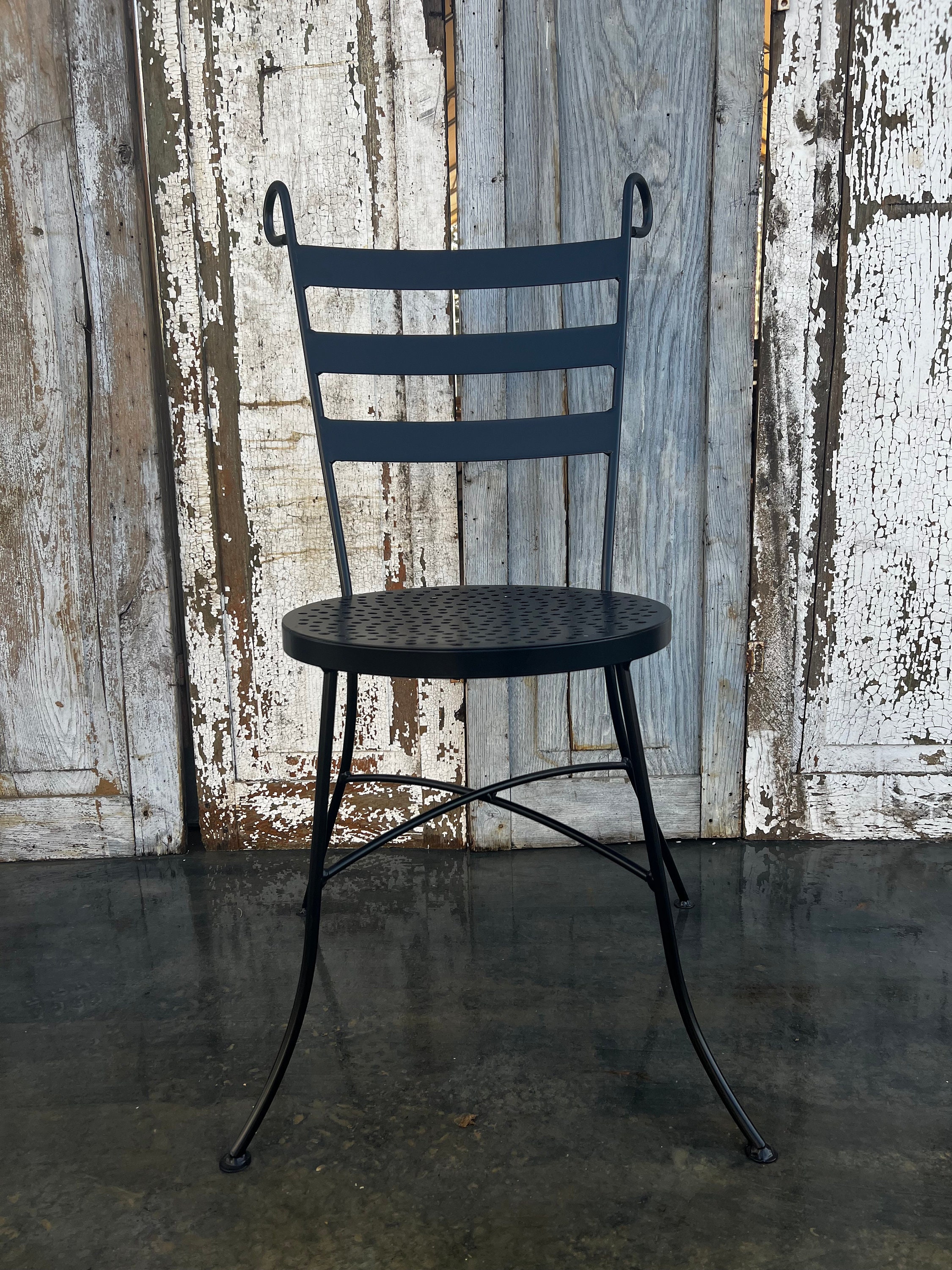 Wrought Chair Handmade Wrought Iron Patio Chair: Vintage Outdoor Dining - Etsy