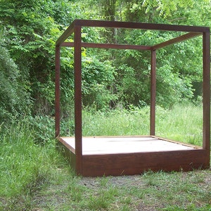 Platform Bed, Four Poster Bed, Canopy Bed, Cabana Bed, Reclaimed Wood Platform Bed, Four Poster King Bed, Modern Platform Bed, Custom Bed
