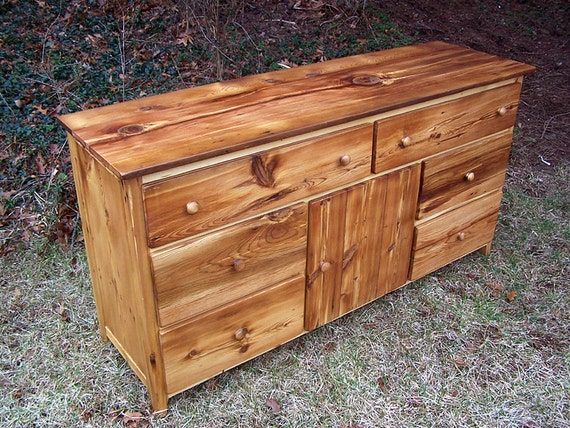 Reclaimed Pine Dresser With Sweater Closet Etsy