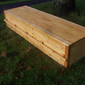 Simple Pine Casket, Pine Box Coffin, Solid Wood Coffin, Cremation Casket, Solid Pine Casket, Handmade Casket
