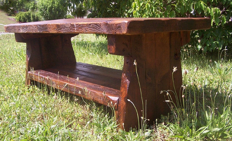 Rustic Coffee Table, Solid Wood Table, Pine Coffee Table, Heart Pine Coffee Table, Farmhouse Table, Indoor Coffee Table, Patio Furniture image 2