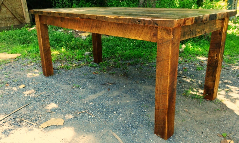 Free Shipping Antique Farm Table, Farmhouse Table, Primitive Farm Table, Indoor Dining Table, Rustic Table image 5