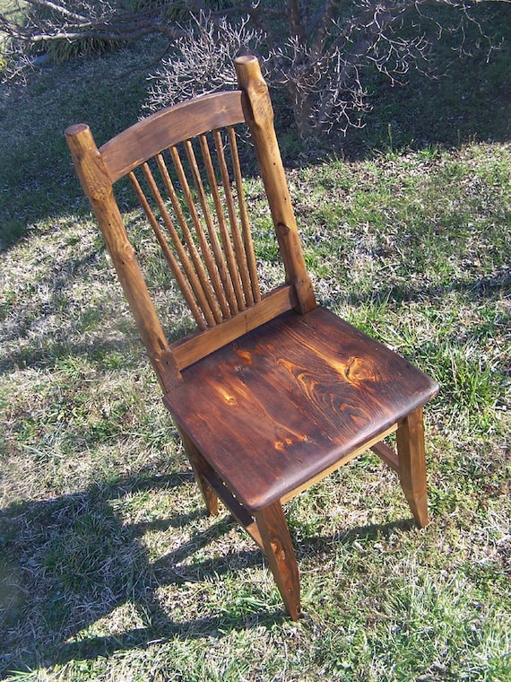Rustic pine dining 2025 chairs