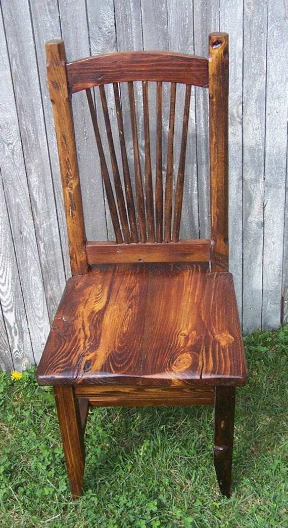 Pine Dining Chair Rustic Dining Chair Solid Wood Dining Chair
