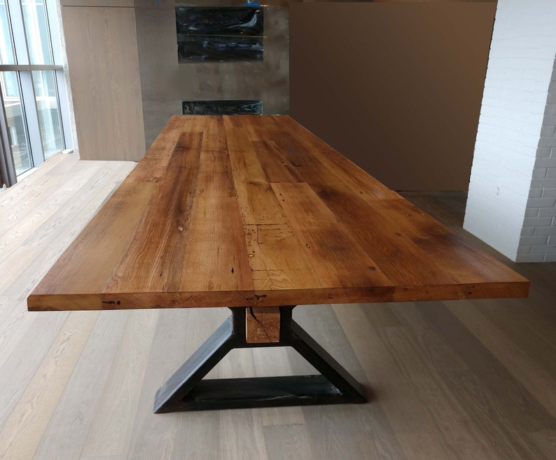 The Executive  Conference Table from Reclaimed Oak and Modern image 0