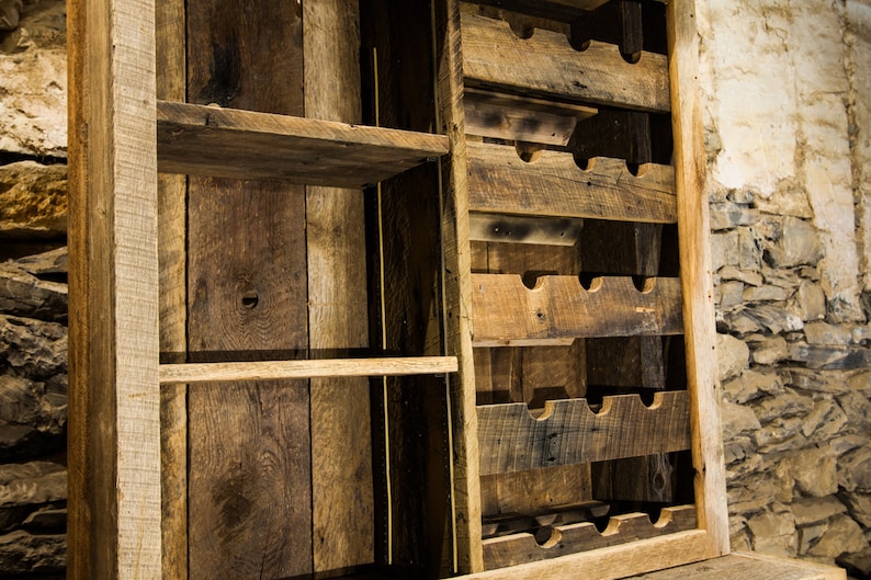 Liquor Cabinet, Wine Cabinet, Rustic Wine Rack /Free Shipping/ Wood Wine Rack, Coffee Cabinet, Western Decor, Bar Cabinet, Wood Mini Bar image 6