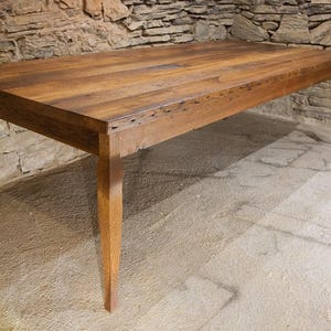 La Provencale, Antique French Farm Dining Table, Vintage Inspired Natural Wood, Country Style Rustic Furniture, Custom Made, Reclaimed Wood