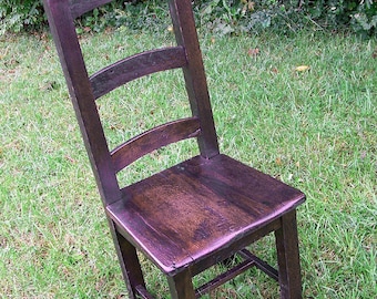 Rustic Ladderback Dining Chair, Reclaimed Barn Wood
