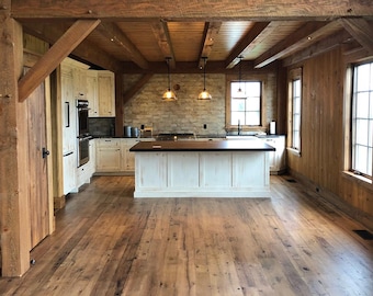 Reclaimed Oak Solid Wood Flooring, Rustic Face Tongue and Groove Kiln Dried Reclaimed Wood Flooring -- 7 dollars a sq. ft -- Custom Order!