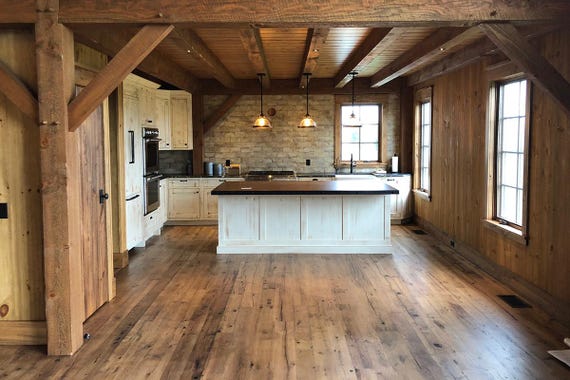 Reclaimed Oak Solid Wood Flooring, Rustic Face Tongue and Groove Kiln Dried Reclaimed Wood Flooring -- 7 dollars a sq. ft -- Custom Order!