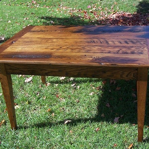 French Farm Table, Wood Dining Table, Rustic Oak Table, Solid Rectangle Table, Antique Table, Reclaimed Wood Table, Vintage Wood Table