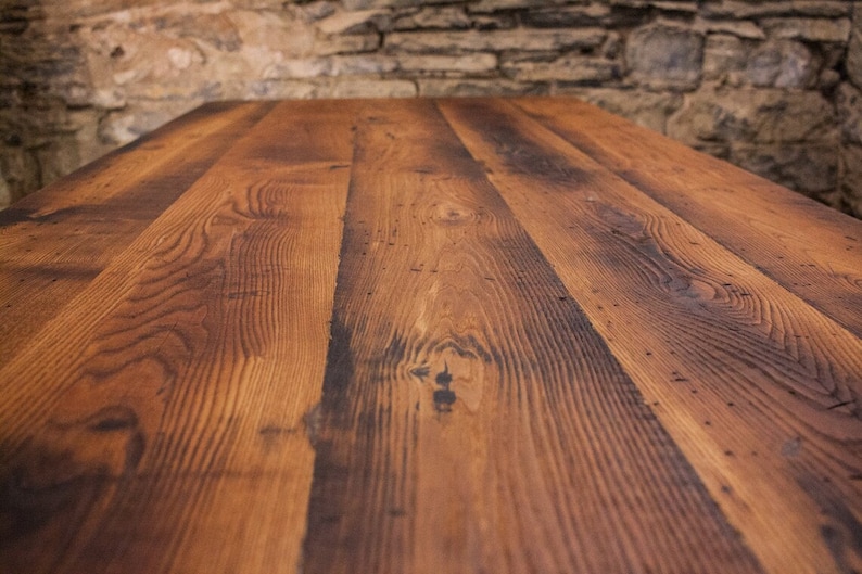 Custom Reclaimed Oak Countertop EXAMPLE LISTING ONLY We make these from authentic reclaimed Oak for 74 dollars a sq ft., Free shipping image 4