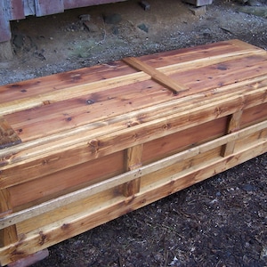 Customizable Reclaimed  Wood Casket, Simple Pine Casket, Handcrafted Wood Coffin, Barn Wood Casket, Knotty Pine Coffin, Custom Wood Casket