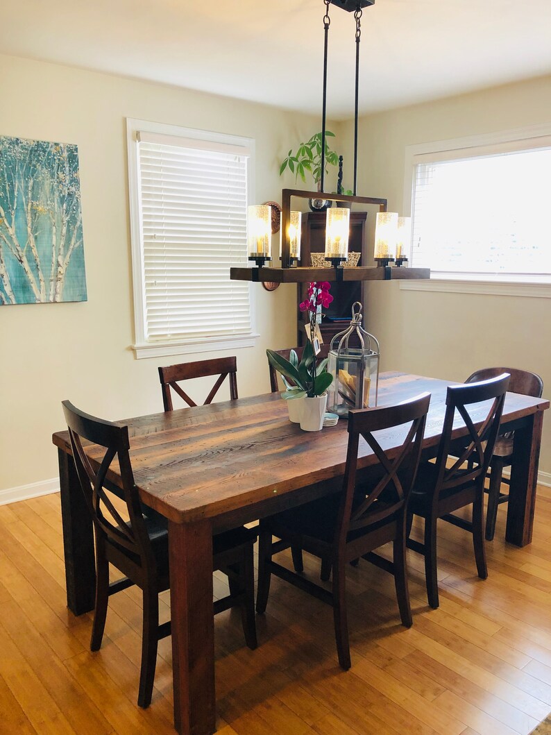 Wormy Chestnut Table Wood Dining Table Farm Table Chestnut Etsy