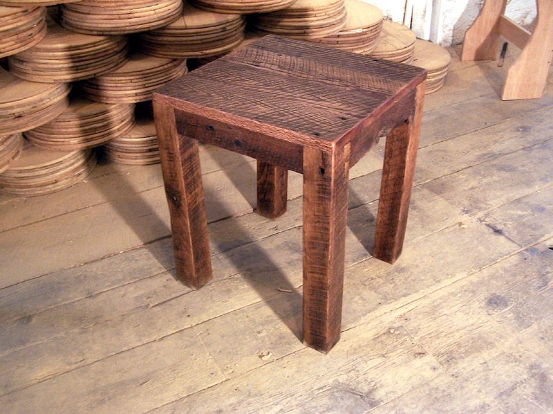 Solid Wood End Table Parsons End Table Wood Side Table Etsy