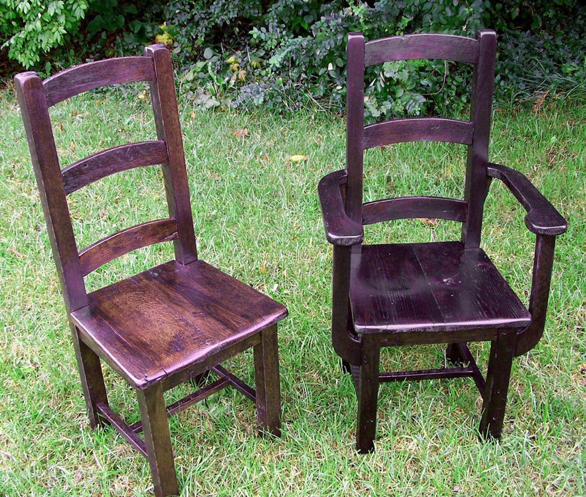 Rustic Dining Chair Wood Dining Chair Reclaimed Wood Chair Etsy