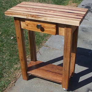 Kitchen Island, Butcher Block Island With Storage, Reclaimed Wood Butcher Block, Small Kitchen Island, Modern Farmhouse Cutting Board Island