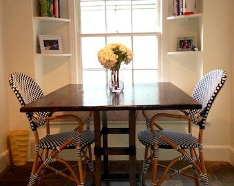 Handmade Reclaimed Wood Dining Table, Modern Farmhouse Kitchen Table, Metal Base