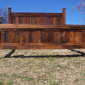 Shenandoah Sunset Handmade Solid Reclaimed Wood King Bed Frame, Queen Bed Frame, Custom Reclaimed Wood Bed Frame